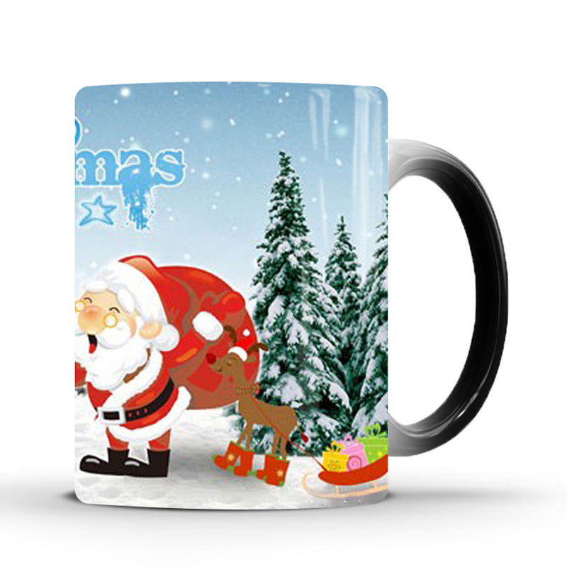 Merry Christmas Magic Color-Changing Mug β Heat Sensitive Holiday Fun for Kids & Coffee Lovers