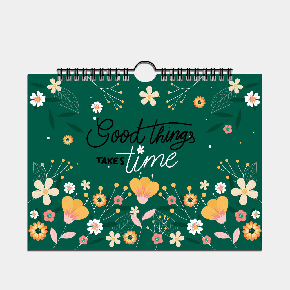 Flower Theme Inspirational Notepad – Daily Motivation Meets Elegant Design