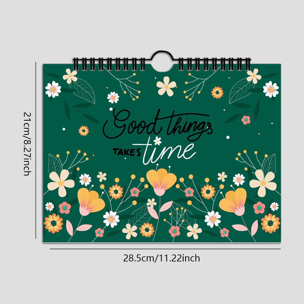 Flower Theme Inspirational Notepad – Daily Motivation Meets Elegant Design