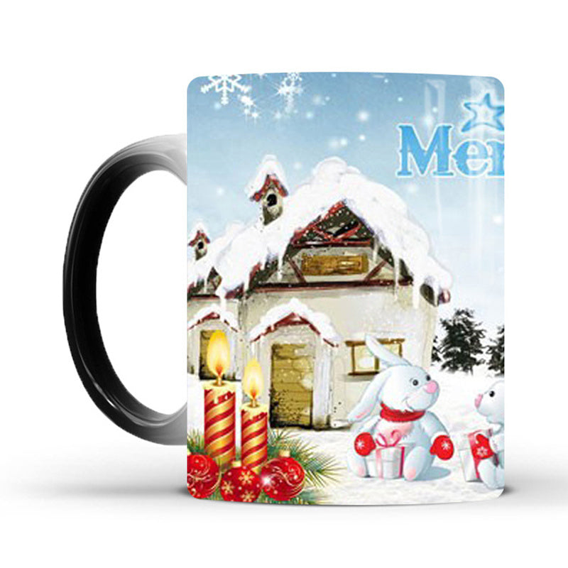 Merry Christmas Magic Color-Changing Mug β Heat Sensitive Holiday Fun for Kids & Coffee Lovers