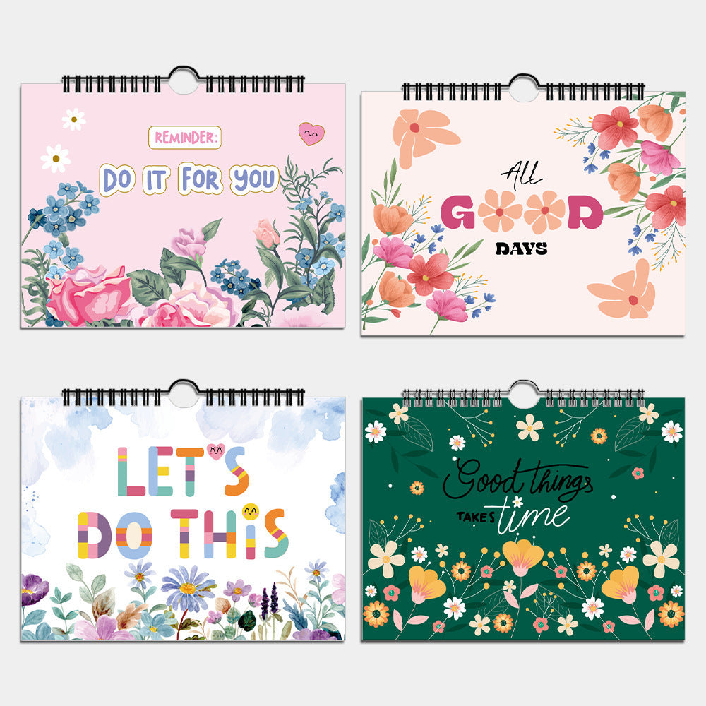 Flower Theme Inspirational Notepad – Daily Motivation Meets Elegant Design