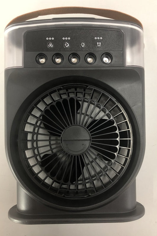 Portable USB Air Conditioner Fan – 2-in-1 Personal Cooler & Humidifier with LED Lights