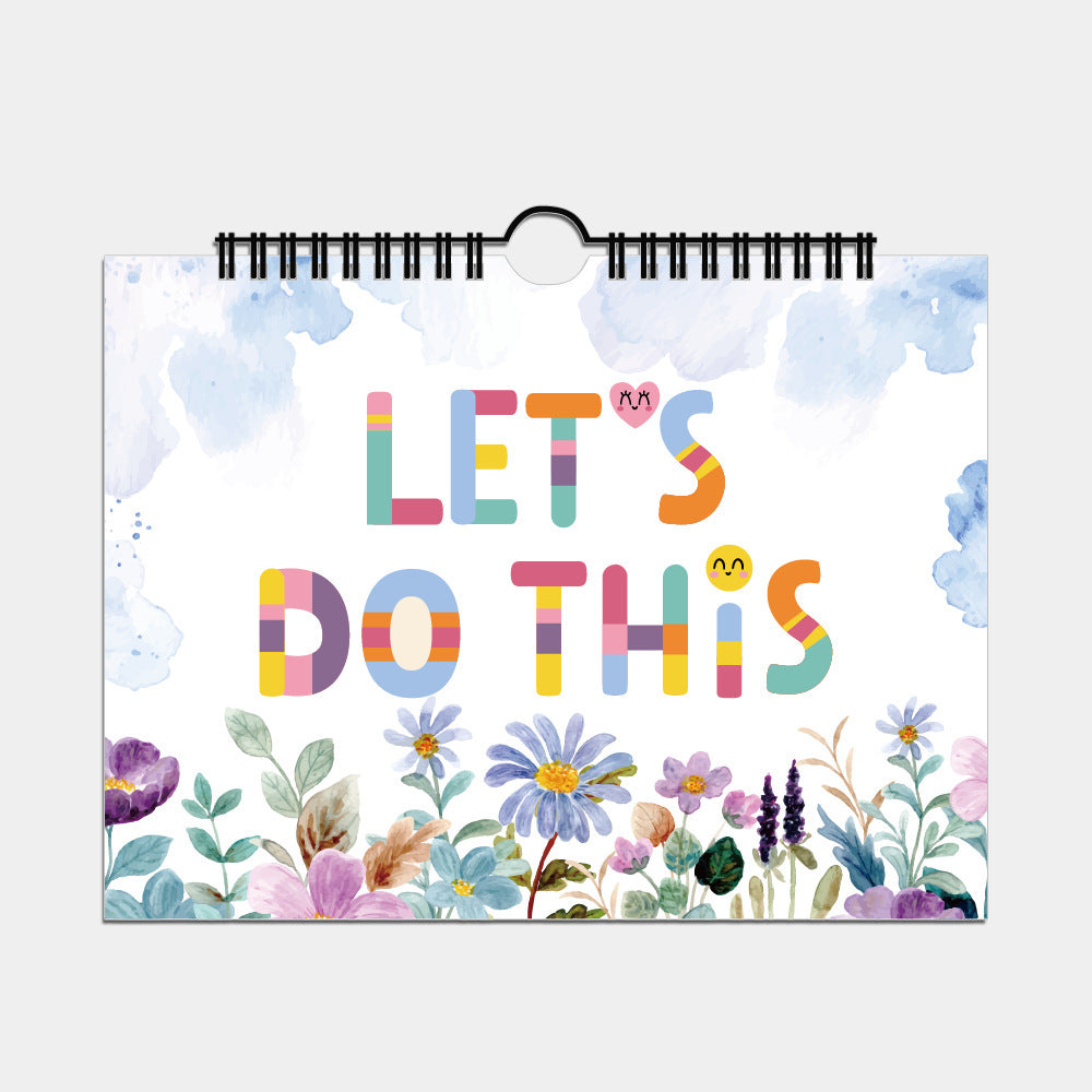 Flower Theme Inspirational Notepad – Daily Motivation Meets Elegant Design