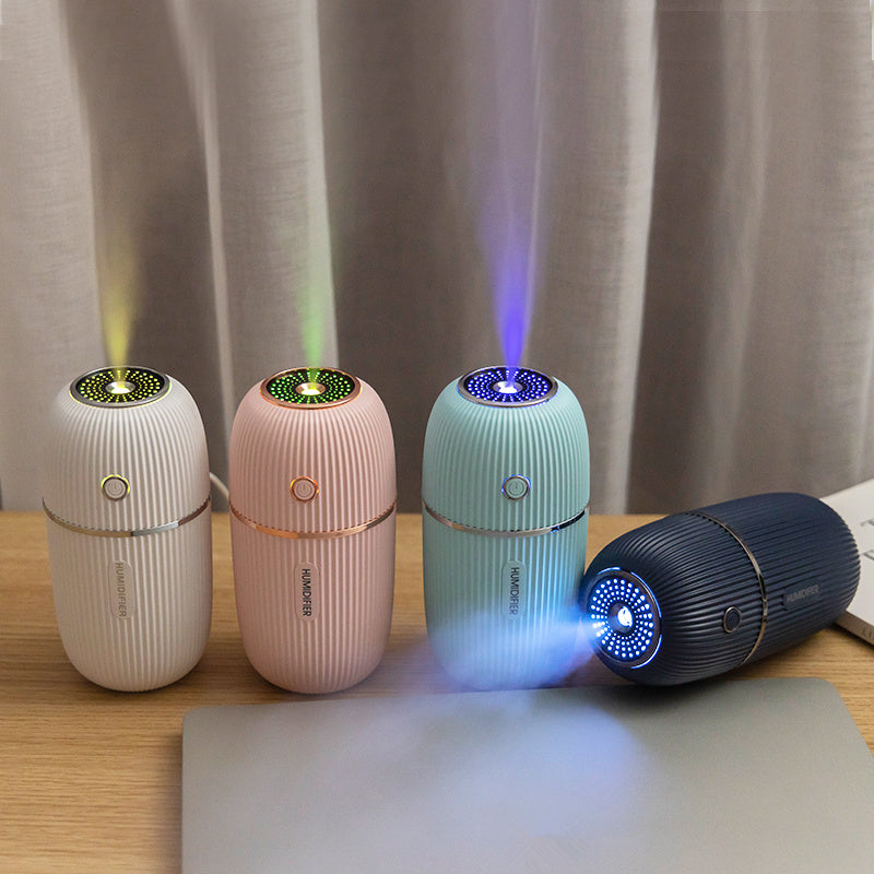 Portable USB Humidifier – 300ML Mini Moisture Solution with LED Mood Light