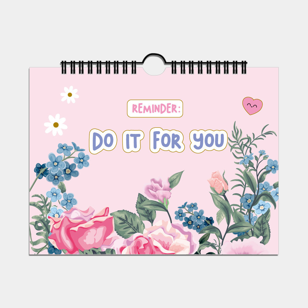 Flower Theme Inspirational Notepad – Daily Motivation Meets Elegant Design